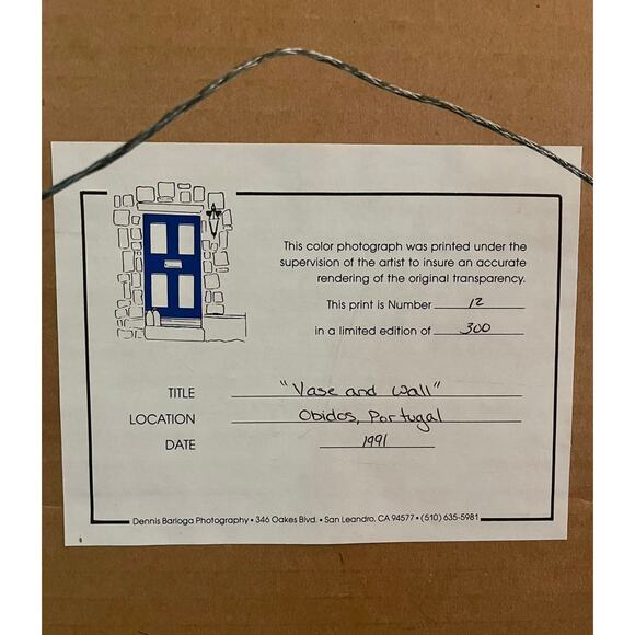 Dennis Barloga Signed Photography Spanish Southwestern Mediterranean Still Life - Picture 6 of 6